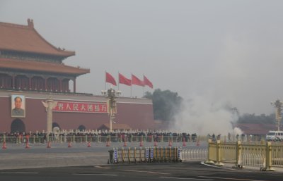jeep in Beijing's Tiananmen Square