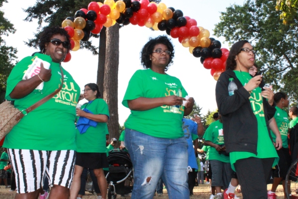 Women take part in the Portland African American Health Coalition Soul Stroll 