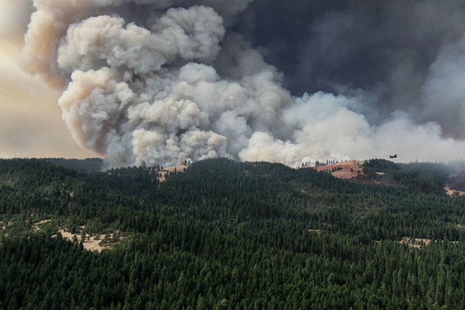 Forest fire near The Dalles, Ore., Aug. 2013 (Oregon Military Department)